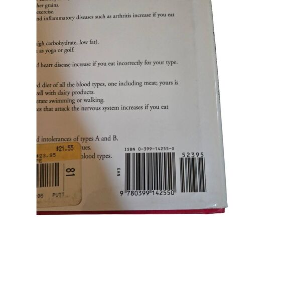 Eat right for your type by Dr. Peter J. D'Adamo - Putnam books - isbn 039914255x - Picture 2 of 7